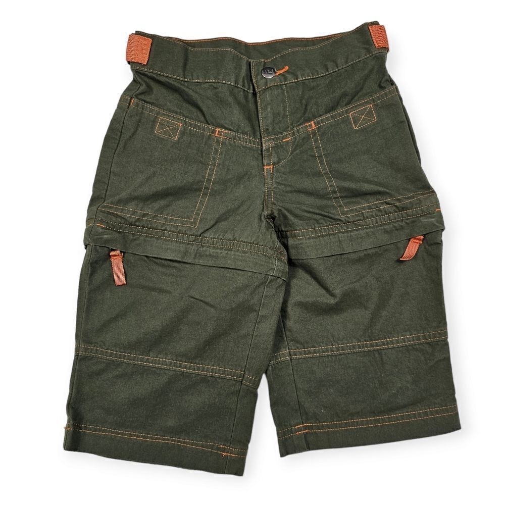 L.L Bean Green‎ and Orange Zip Away Capri Convertable Shorts Girl's Size 4T